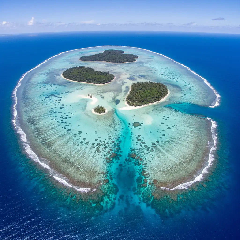 Aerial view of Mamanuca Islands for Fiji holidays from NZ