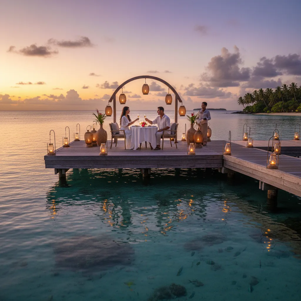 Romantic dining experience during Fiji holidays from NZ