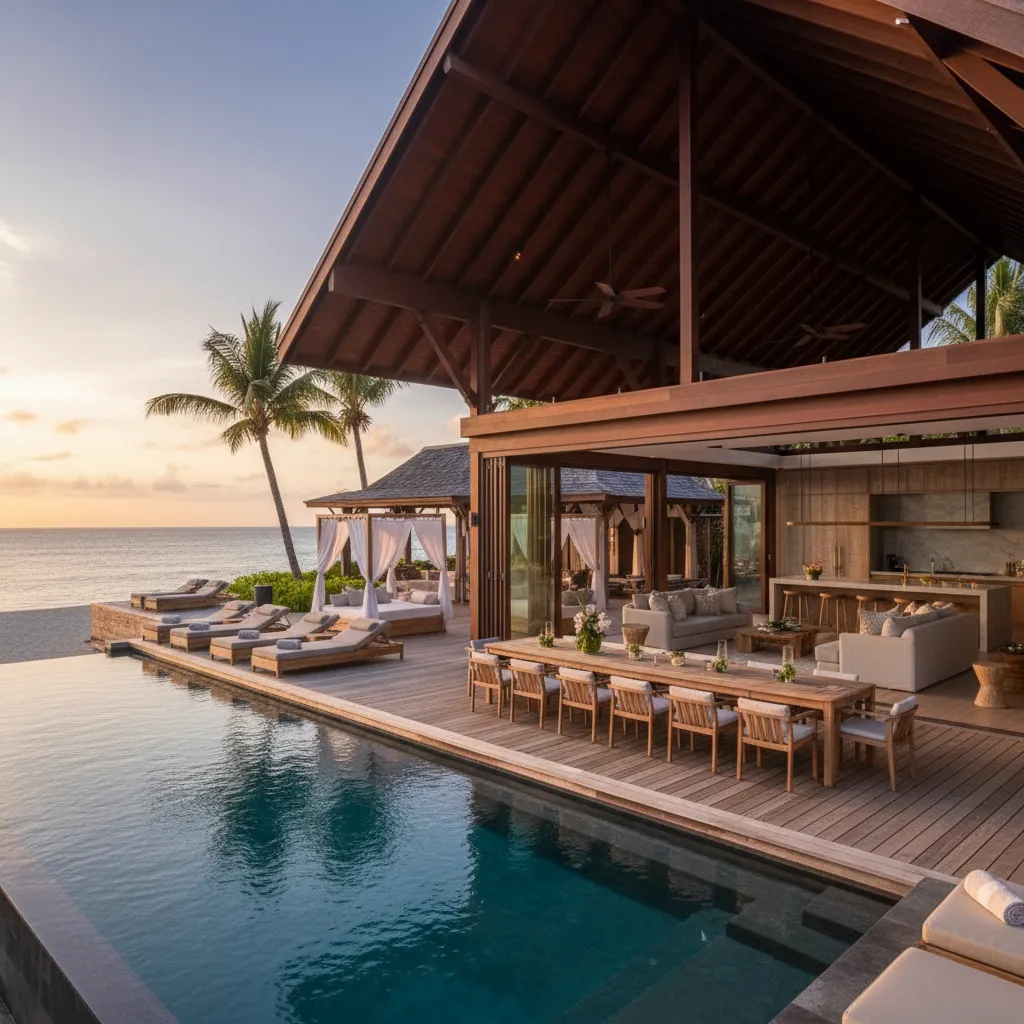 Luxury beachfront villa in Fiji perfect for large family group accommodation