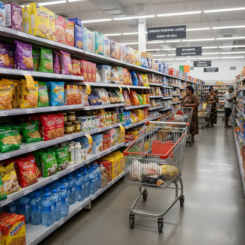 Supermarket shopping in Nadi Fiji