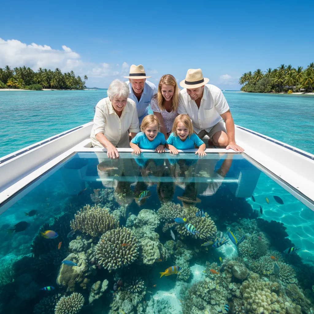 Grandparents and grandchildren enjoying activities in Fiji