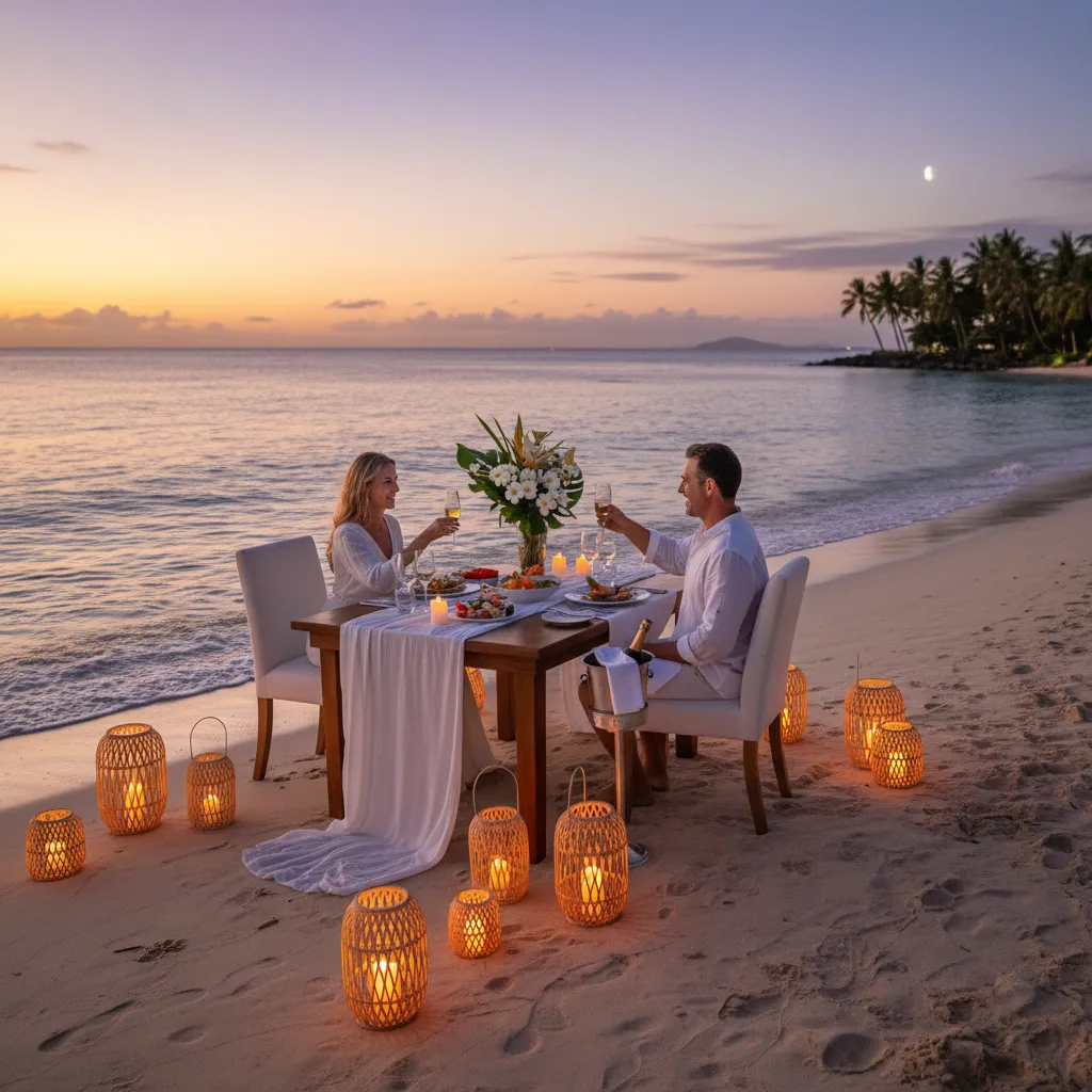 Romantic Beach Dinner Fiji