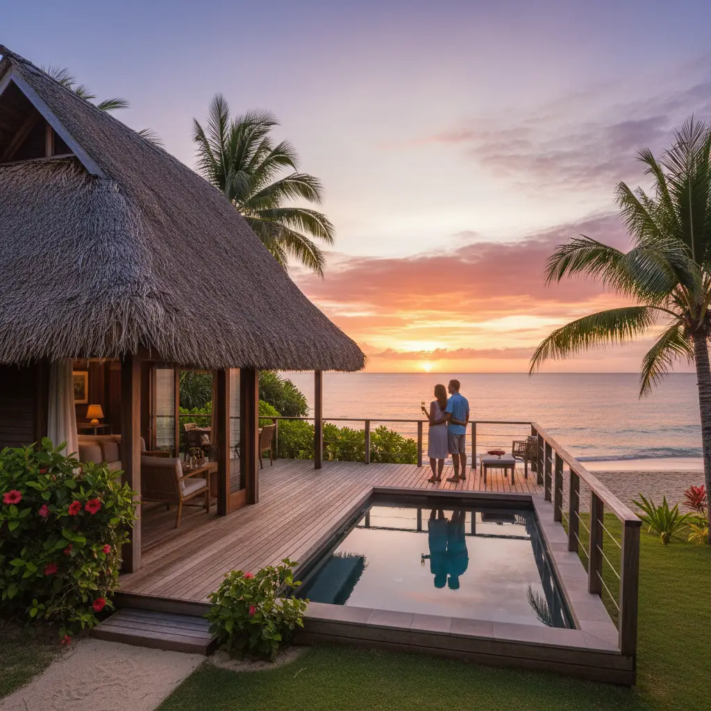Private Beachfront Pool Bure at Tokoriki Island Resort Fiji