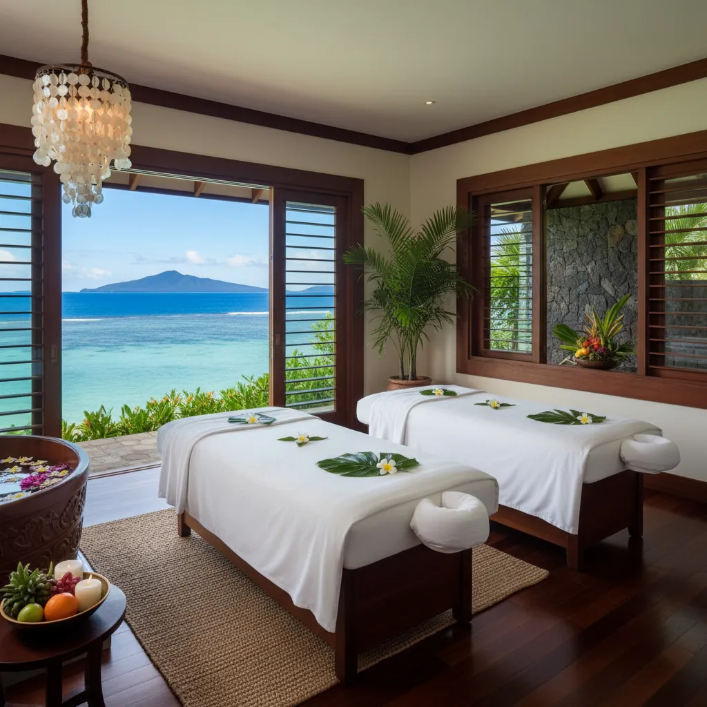 Luxury spa treatment in Fiji