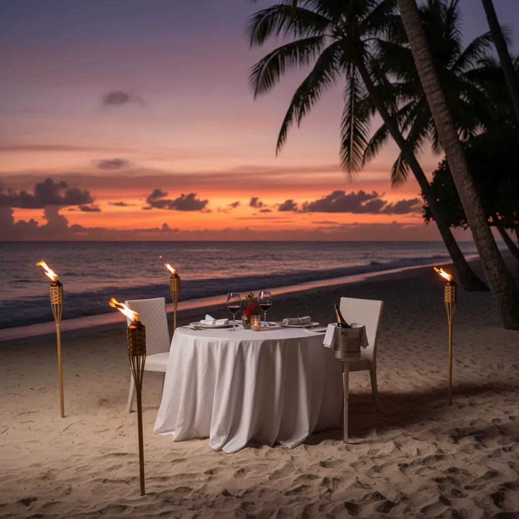 Romantic Beach Dining in Fiji