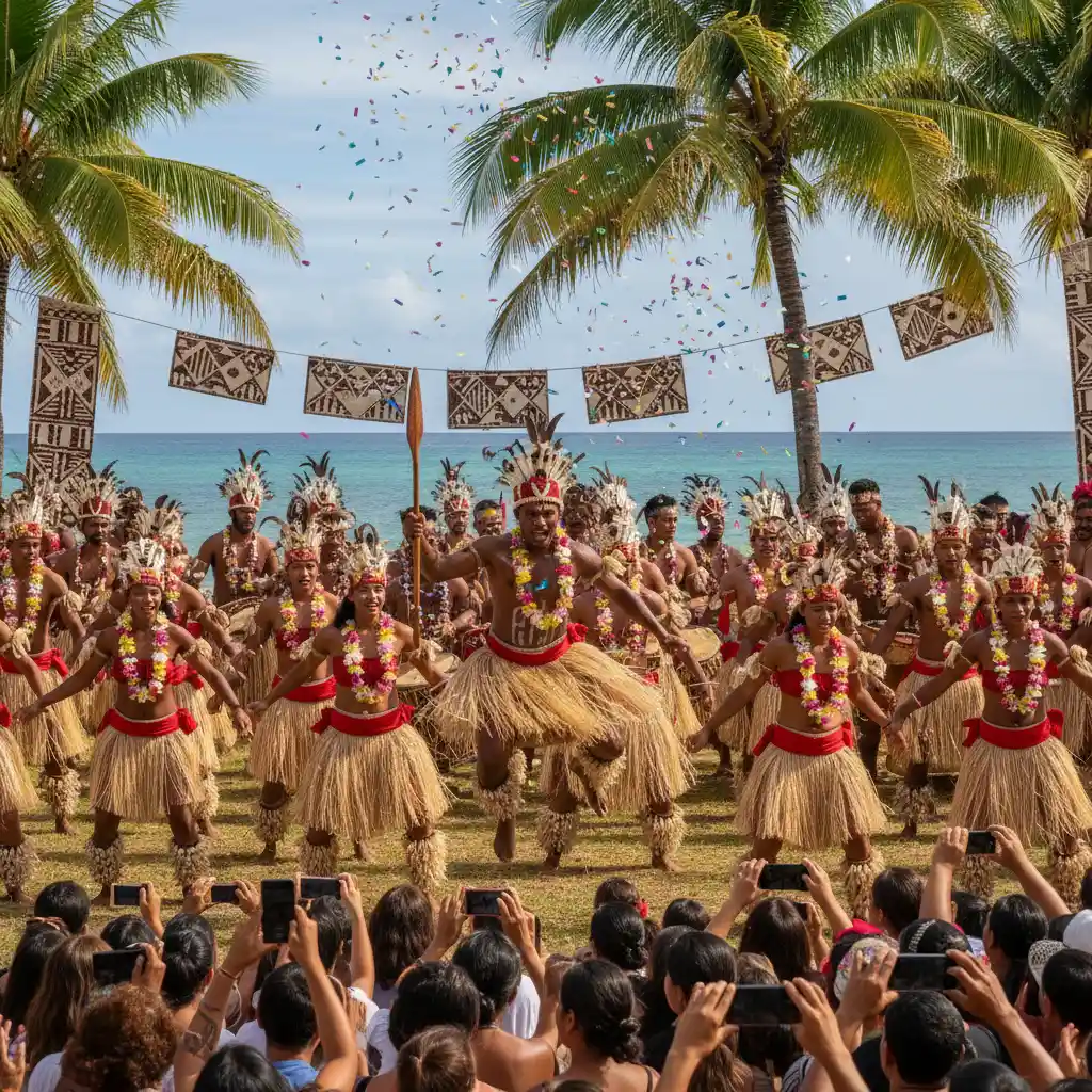 Traditional Fijian cultural performance