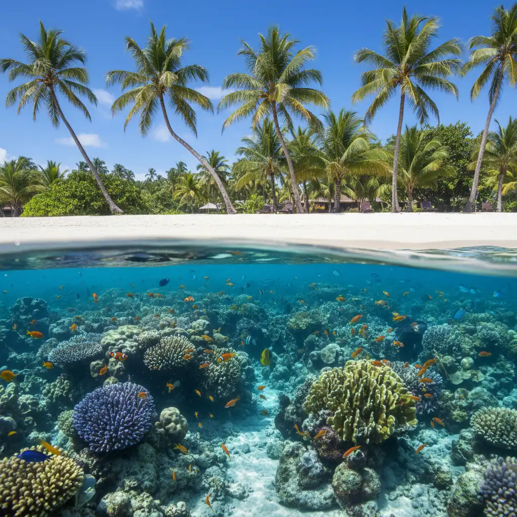 Snorkeling conditions at Tokoriki Island Resort