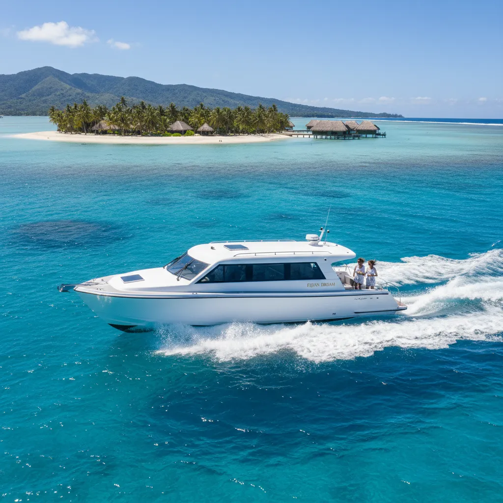 Boat transfer to island resorts in Fiji