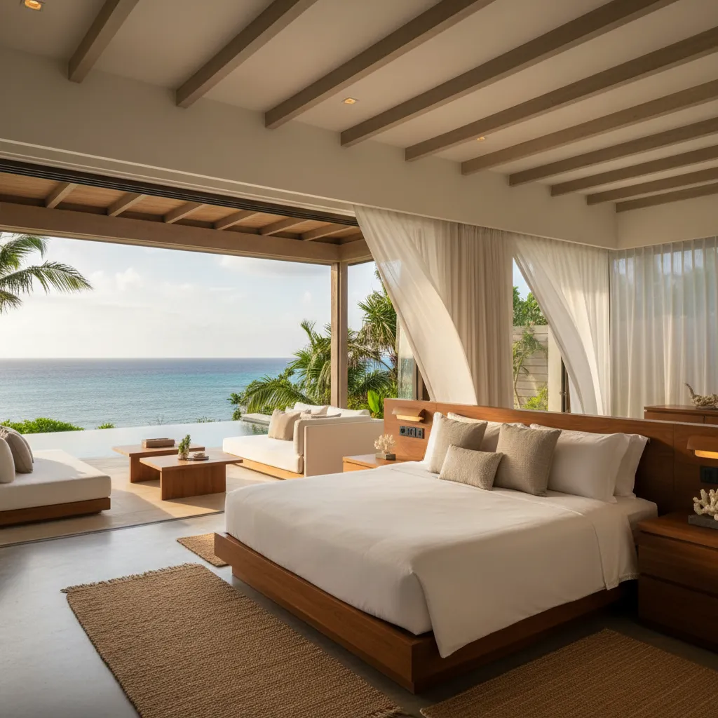 Luxury interior of a private island residence