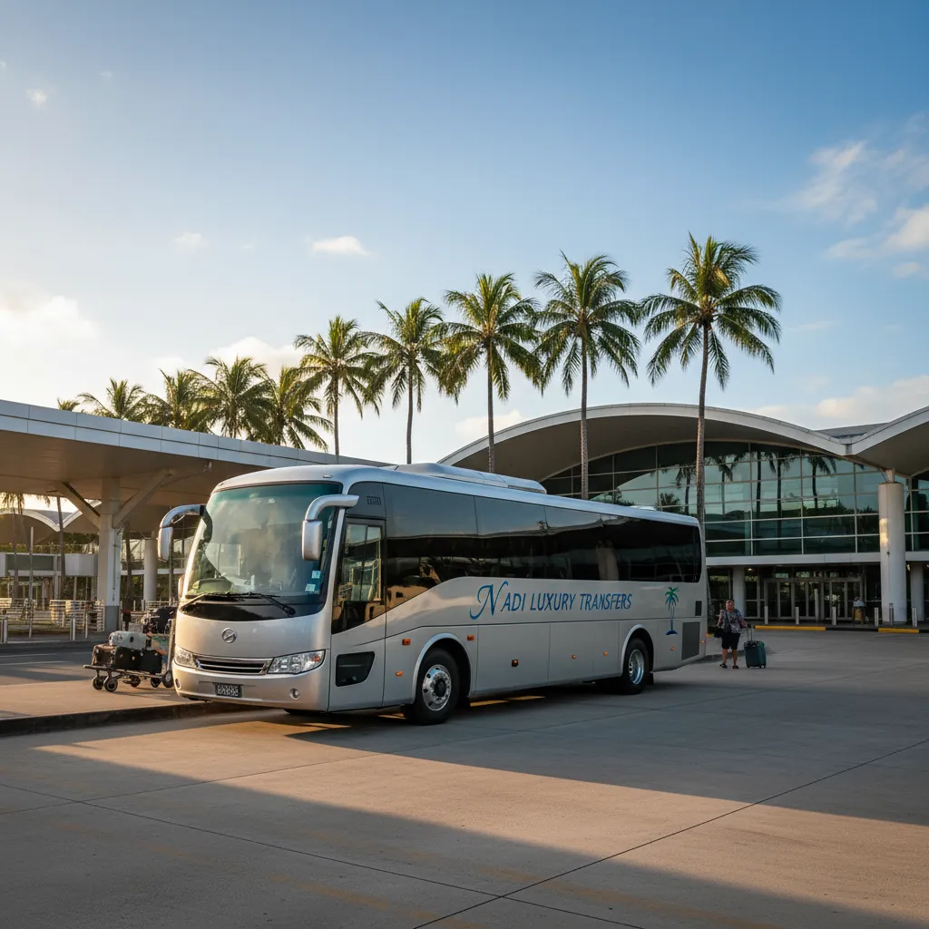 Airport transfer shuttle at Nadi Airport