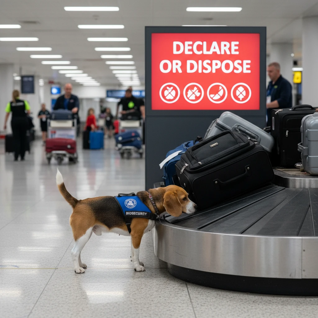 Biosecurity check at Fiji Airport