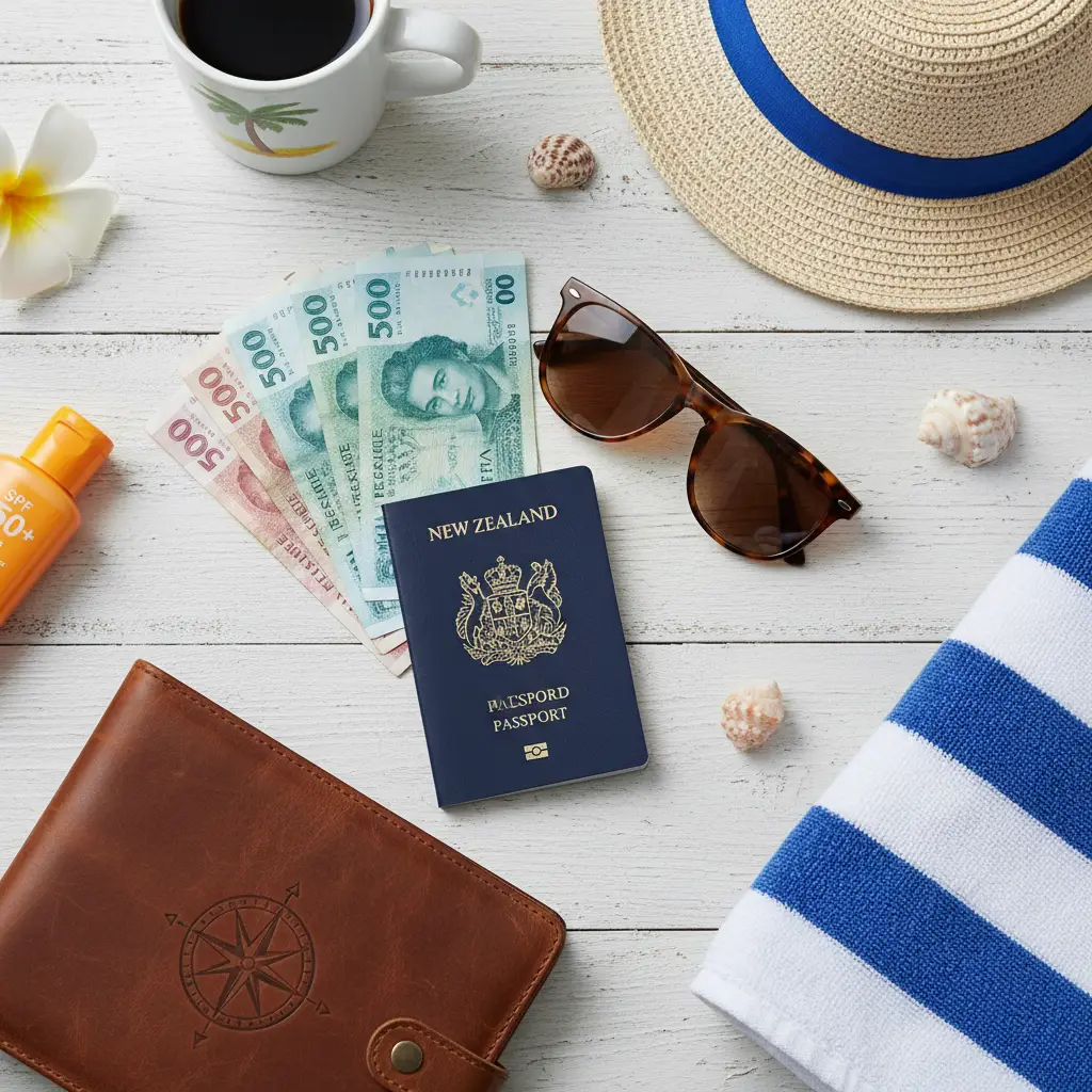 Fiji travel essentials including passport and currency