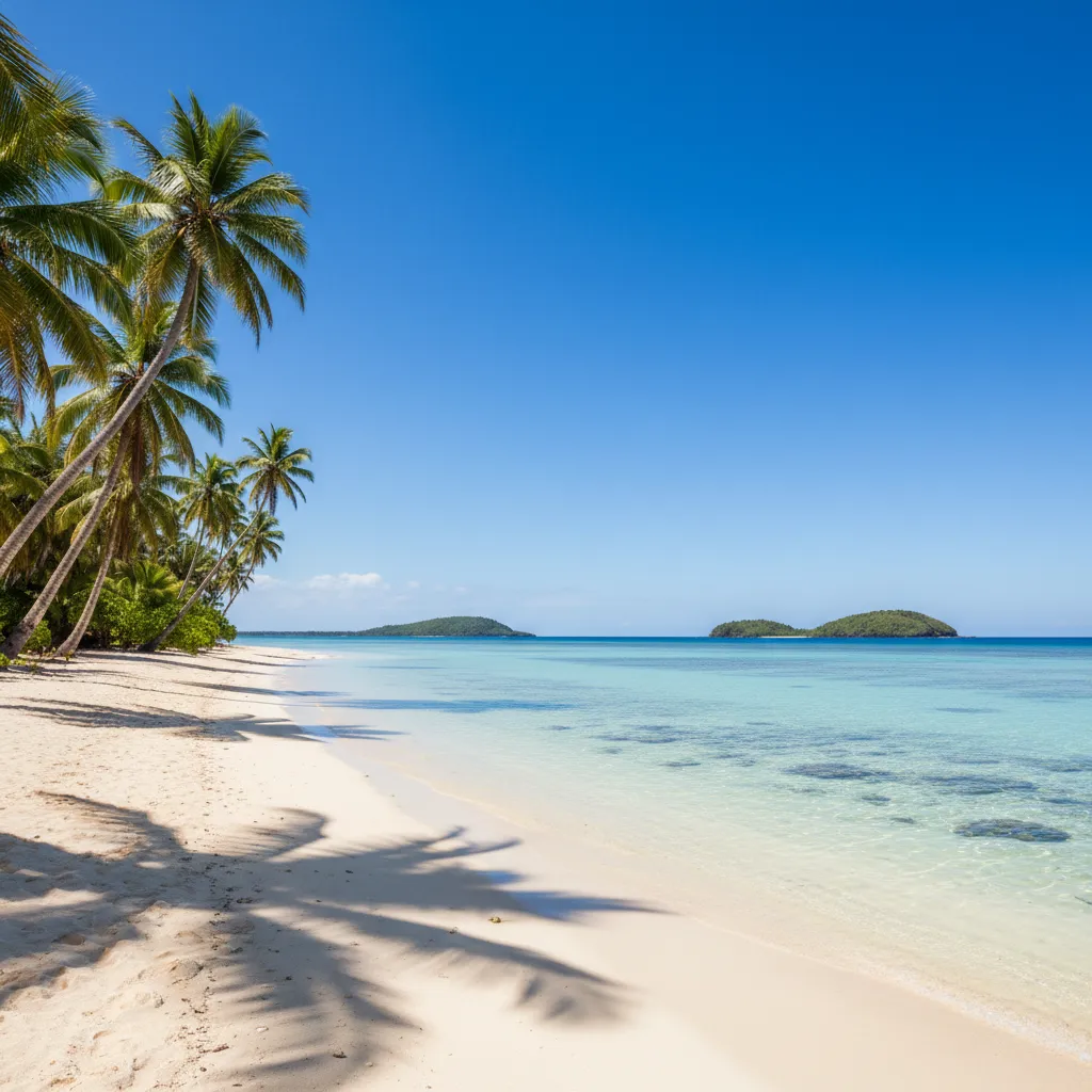 Sunny dry season day in the Yasawa Islands Fiji