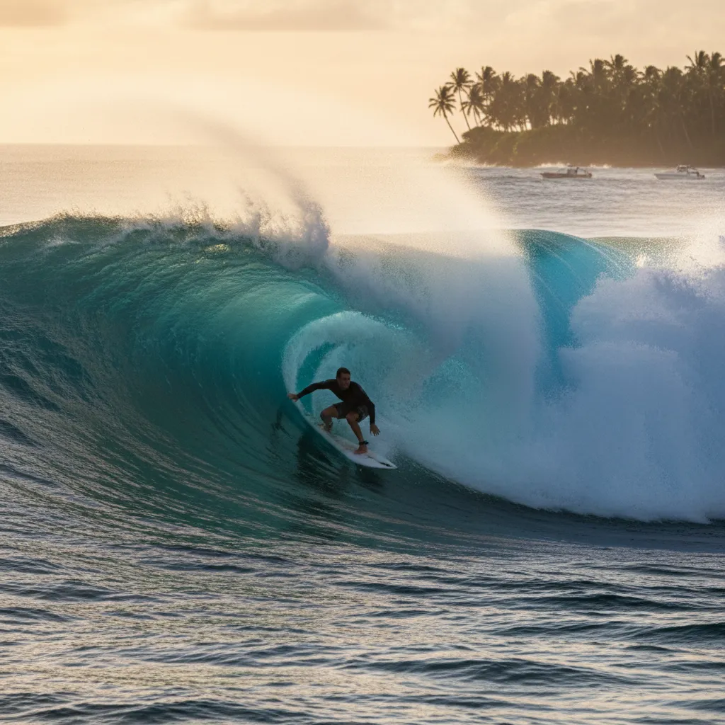 Surfing Cloudbreak Fiji world class waves