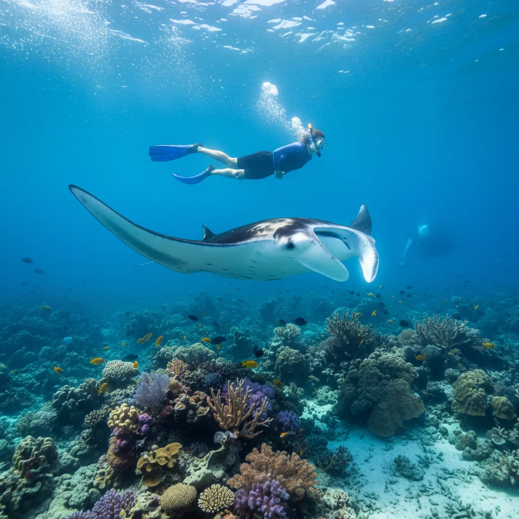 Snorkeling with Manta Rays in the Yasawa Islands Fiji
