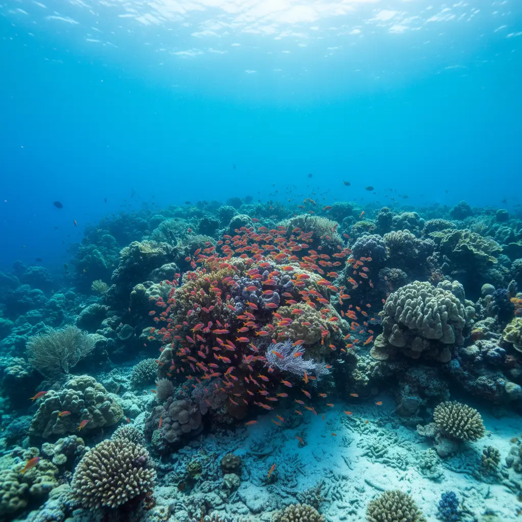 Great Astrolabe Reef hard coral gardens