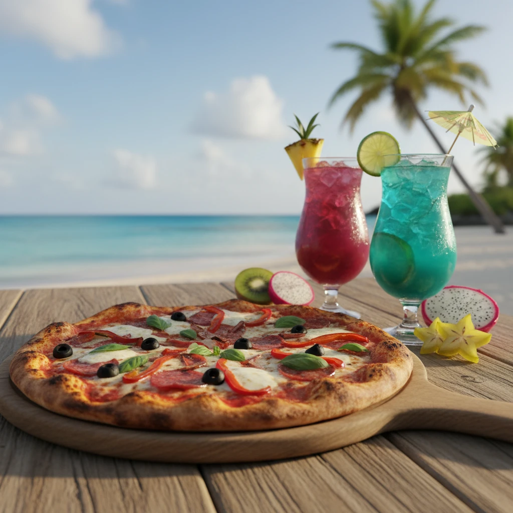 Wood-fired pizza and cocktails on Cloud 9