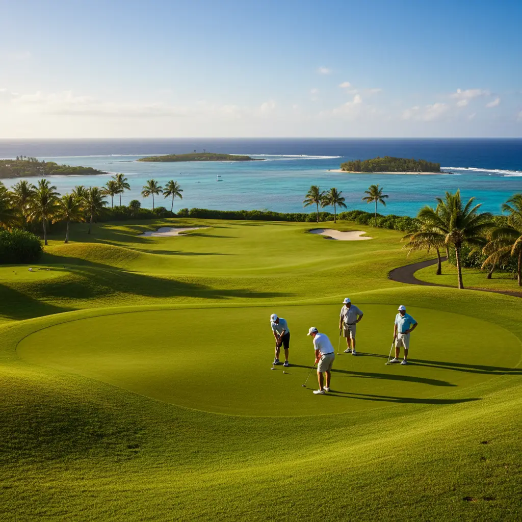 Golf group playing at Natadola Bay Fiji
