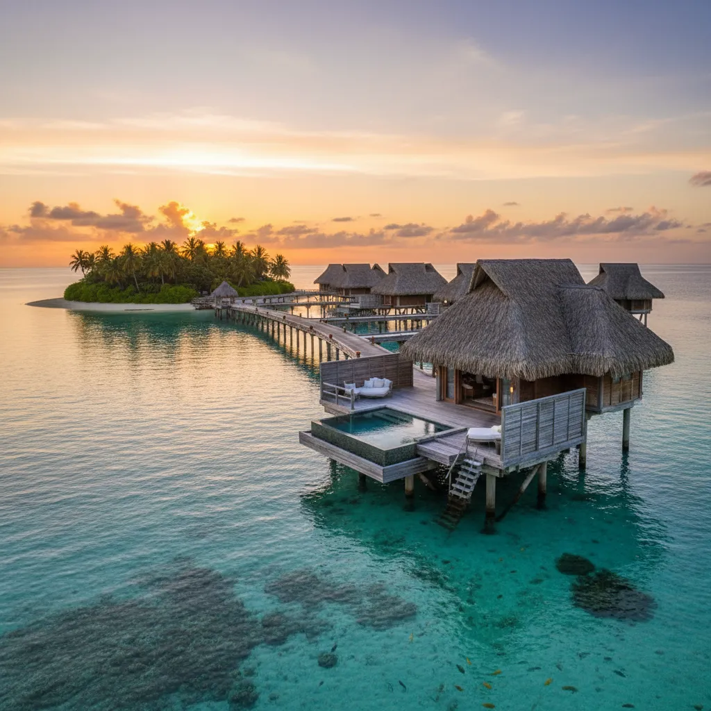 Luxury overwater bungalow at Likuliku Lagoon Resort