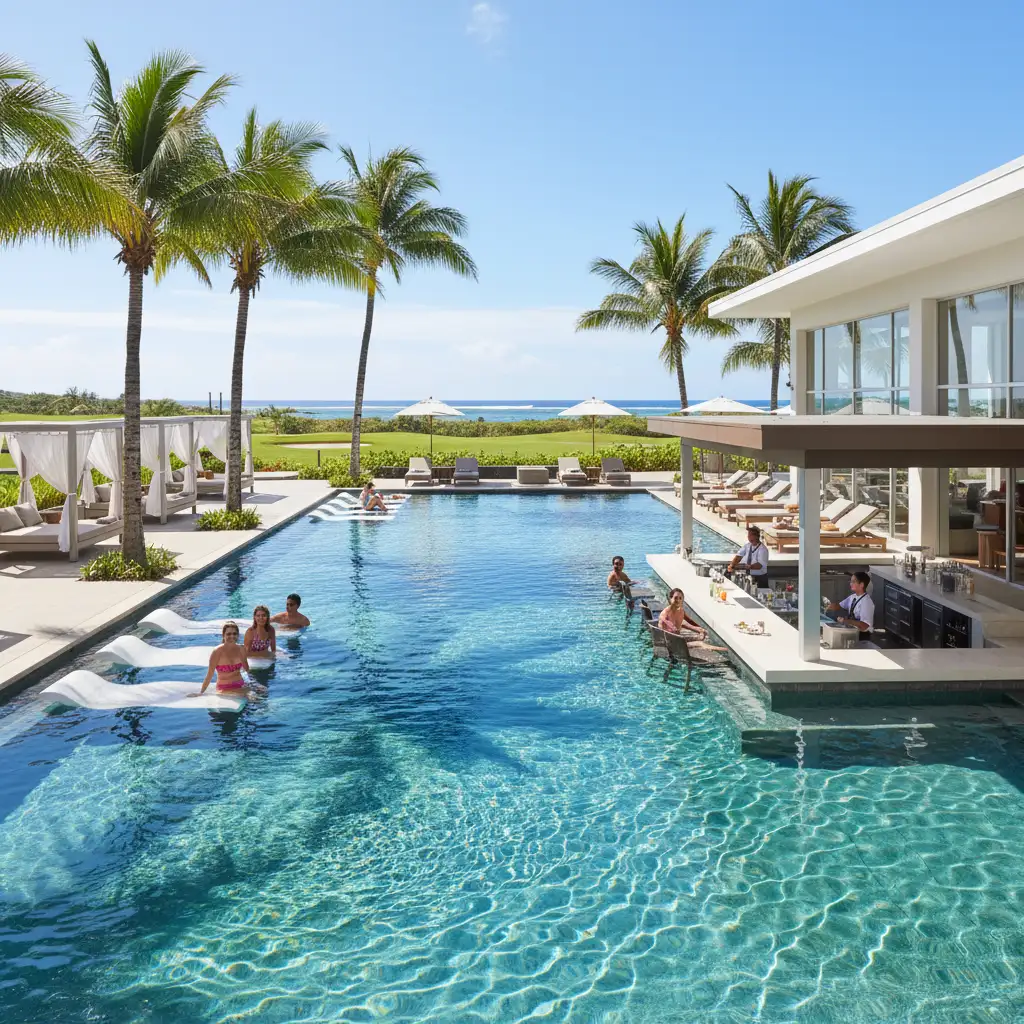 Sheraton Fiji newly renovated main pool complex