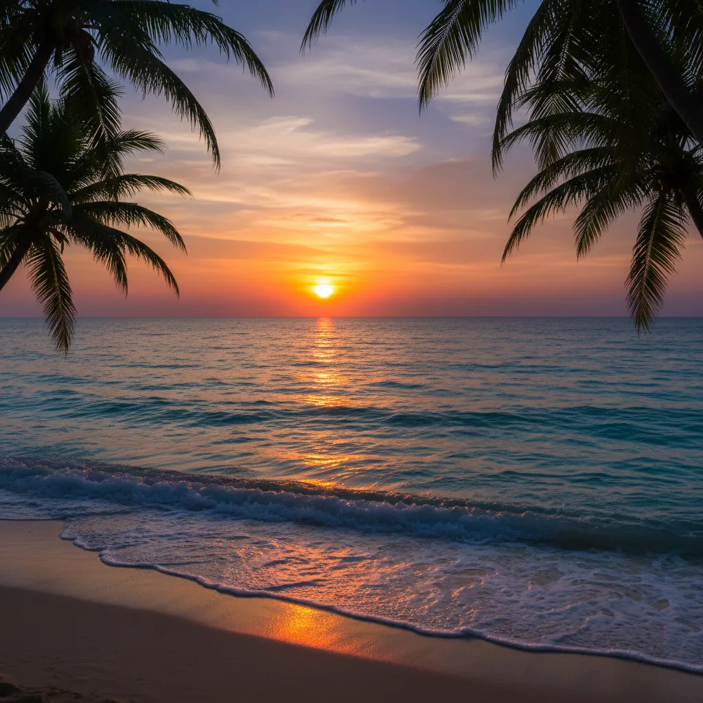 Sunset in the South Pacific