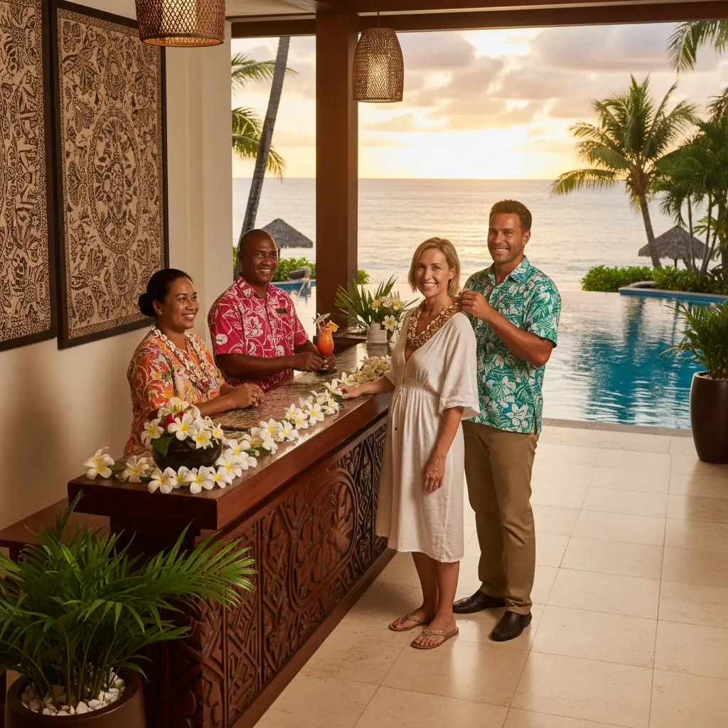 Checking into a luxury Fiji resort with VIP service