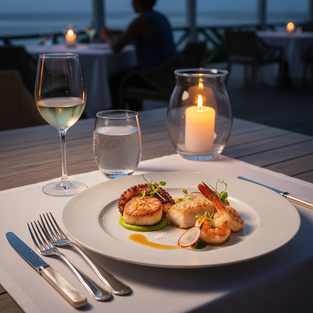 Fine dining seafood experience at Navo Restaurant InterContinental Fiji